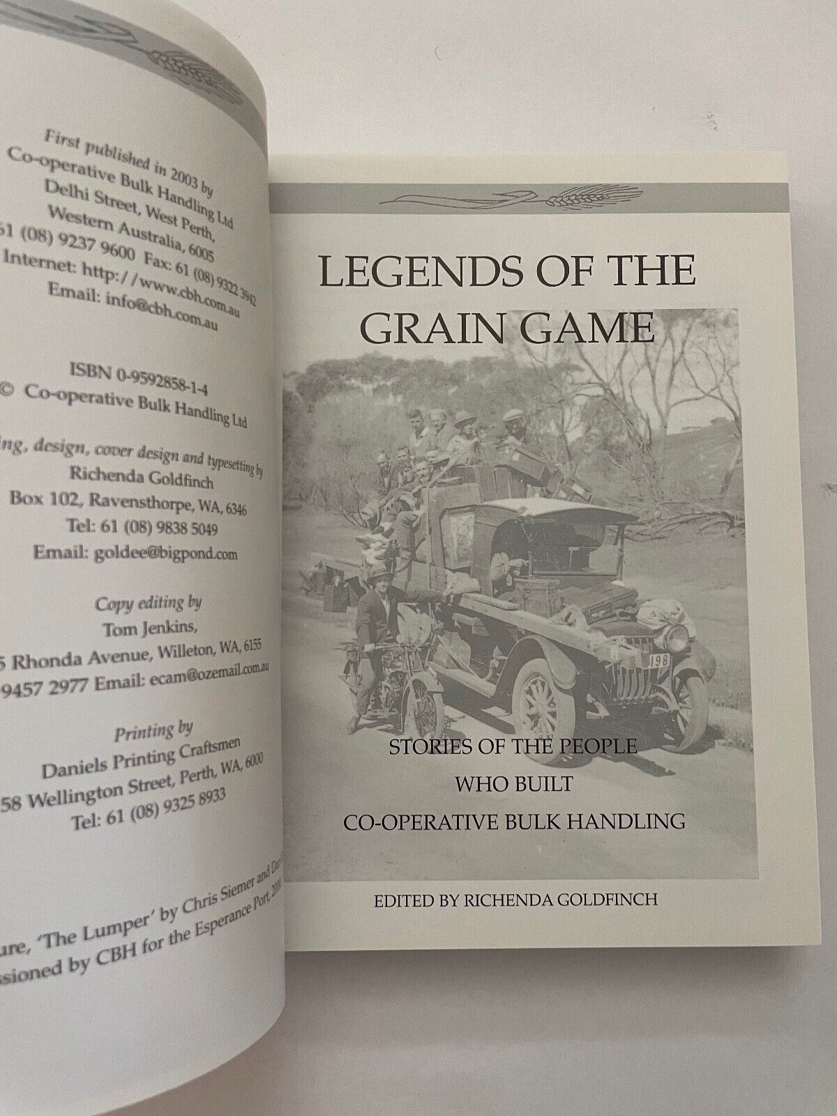 Legends Of The Grain Game by Richenda Goldfinch