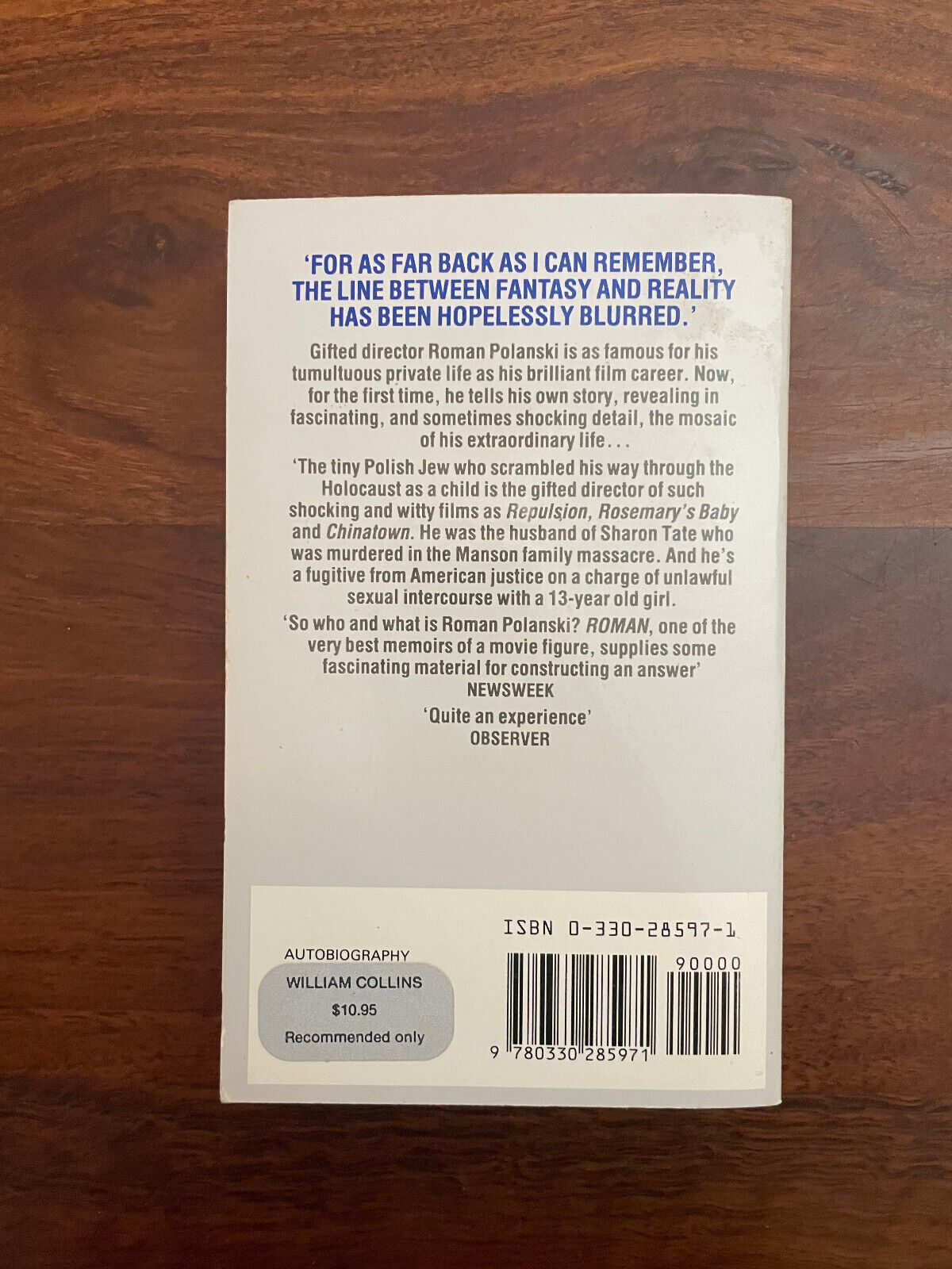 POLANSKI, ROMAN Roman / by Polanksi 1984 Paperback