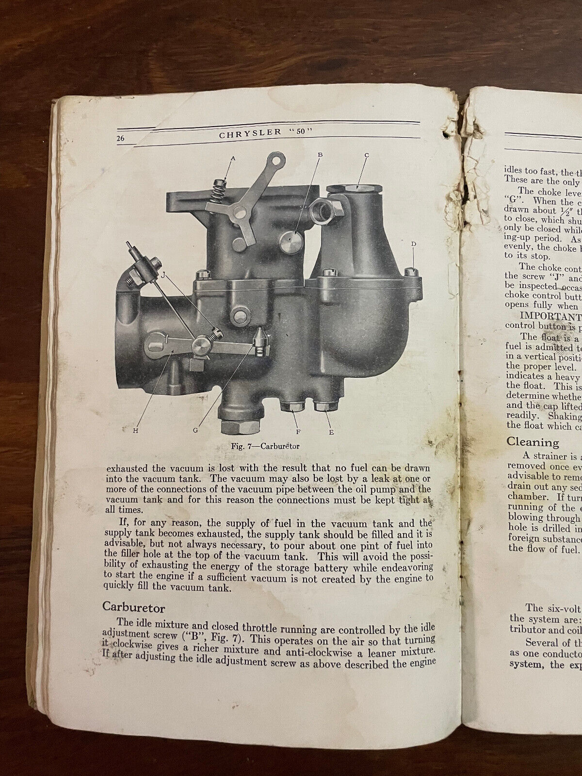 Original Chrysler "50" Instruction Book 1926 Owner's Manual