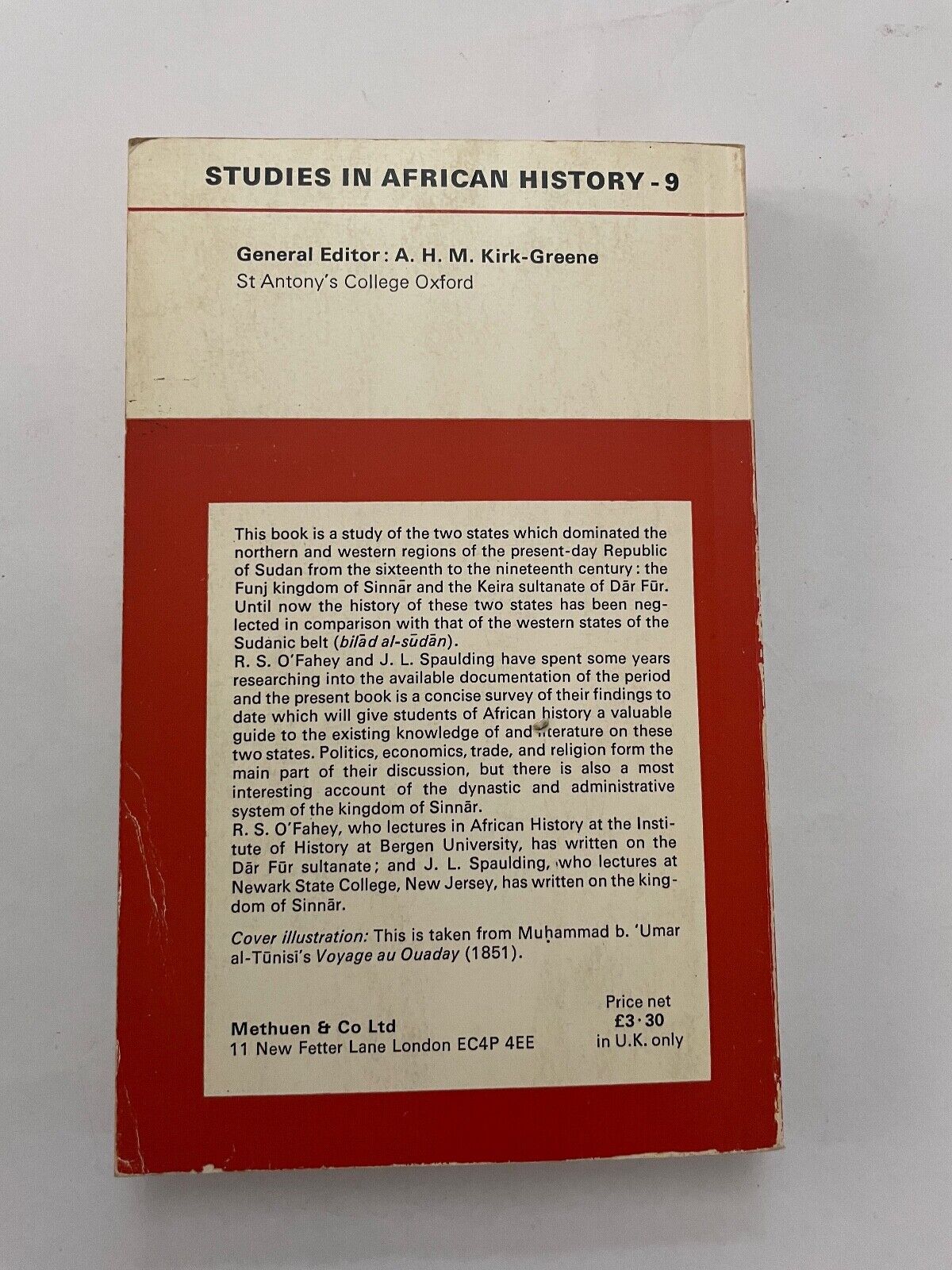 Kingdoms of the Sudan (Studies in African history ; no. 9) by O'Fahey, R. S