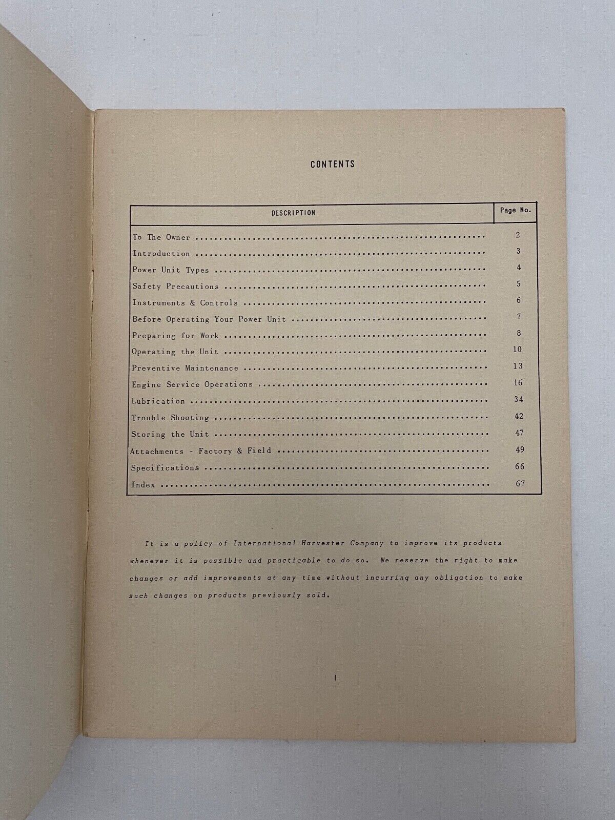 D-264 Power unit Operator's manual