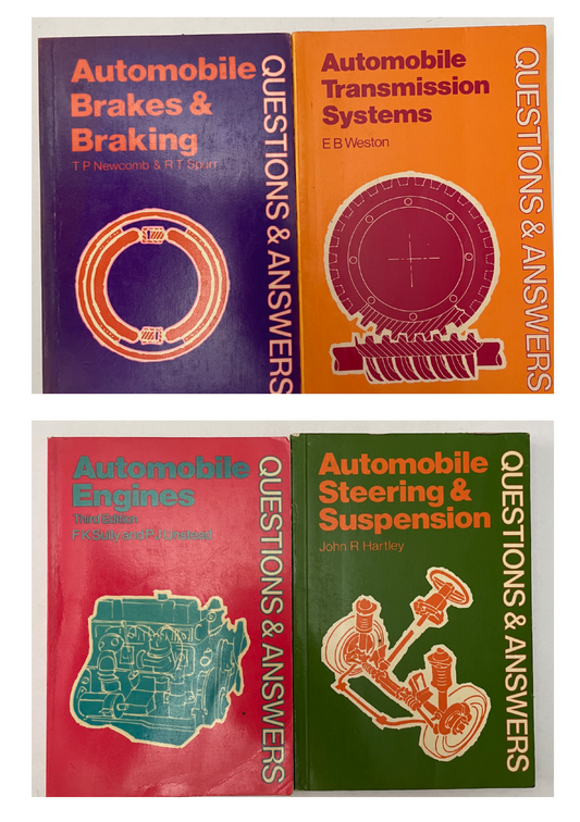 Book set: Questions & Answers Brakes, Transmission, Engines, Steering