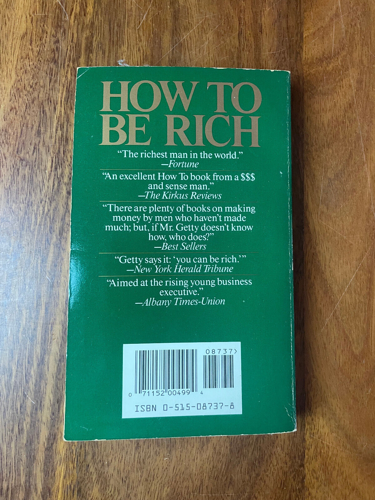 J. Paul Getty How to Be Rich (Paperback)