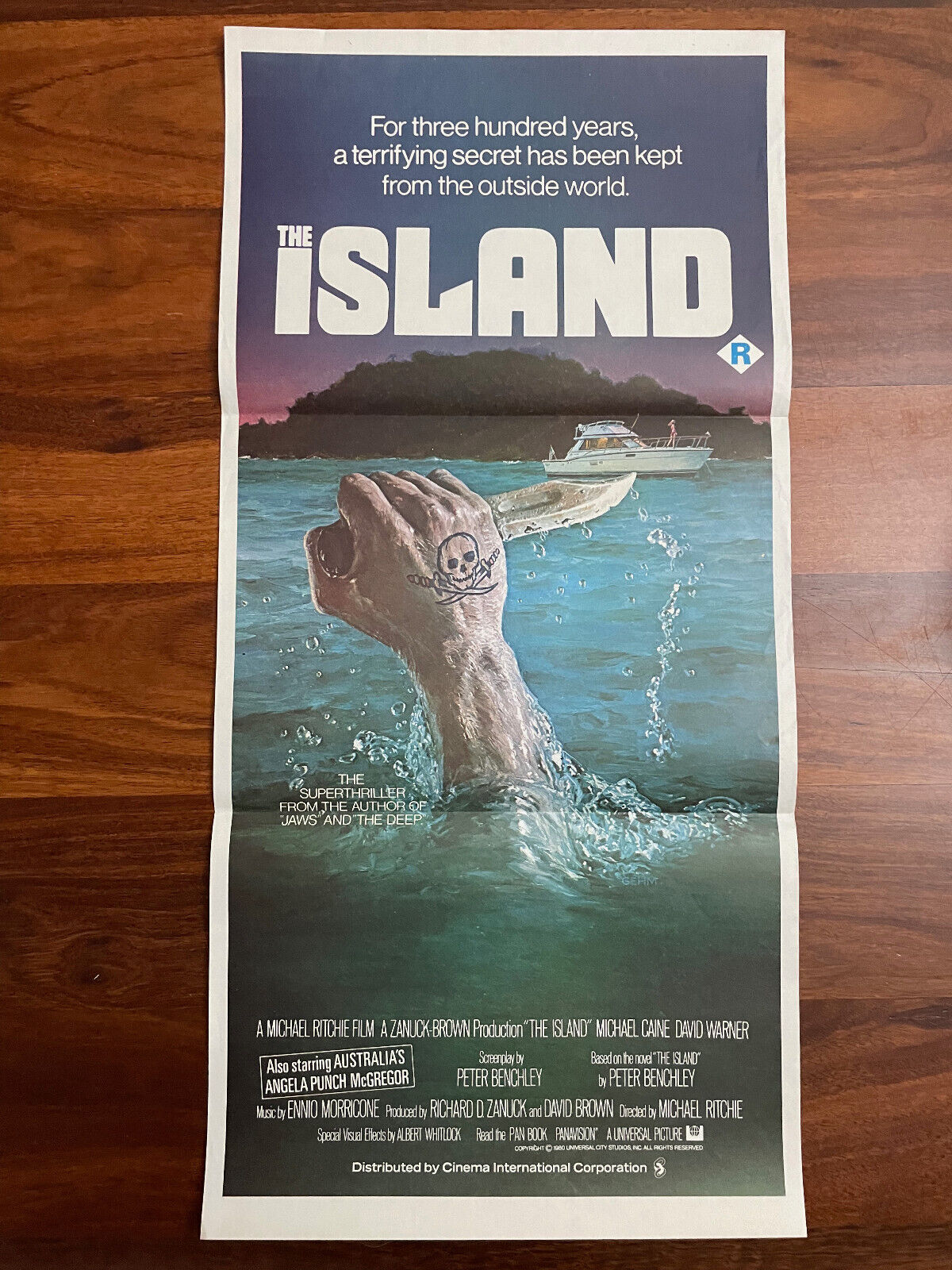 The Island Michael Caine 1980 Australian Daybill Cinema Poster