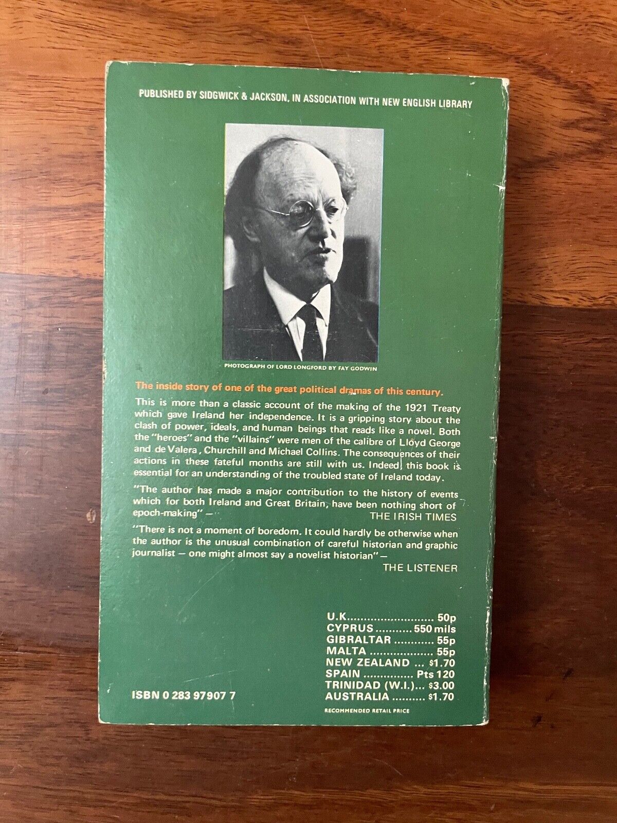 Peace by Ordeal Lord Longford (Frank Pakenham) Anglo-Irish Treaty 1921