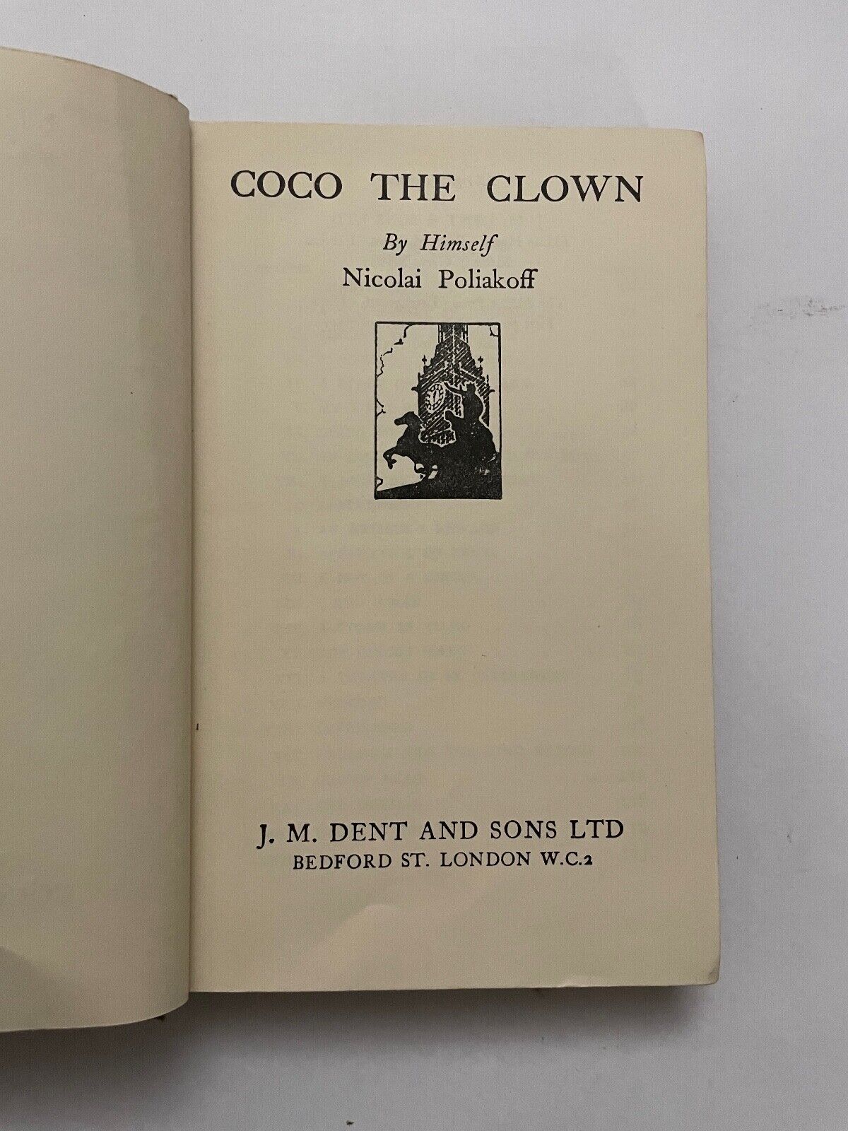 Coco the Clown: By Himself by Nicolai Poliakoff (Hardcover, 1958)
