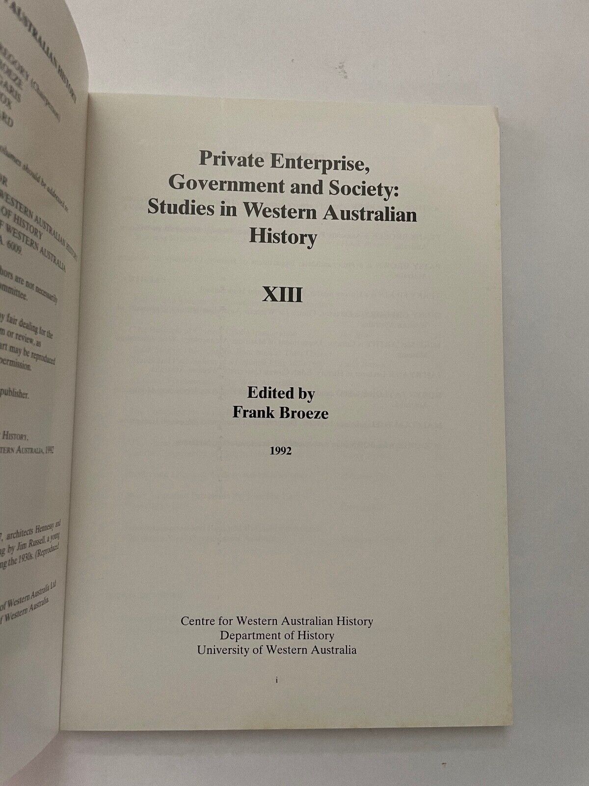 Private Enterprise and the Peopling of Australasia, 1831-50 Frank J. A. Broeze