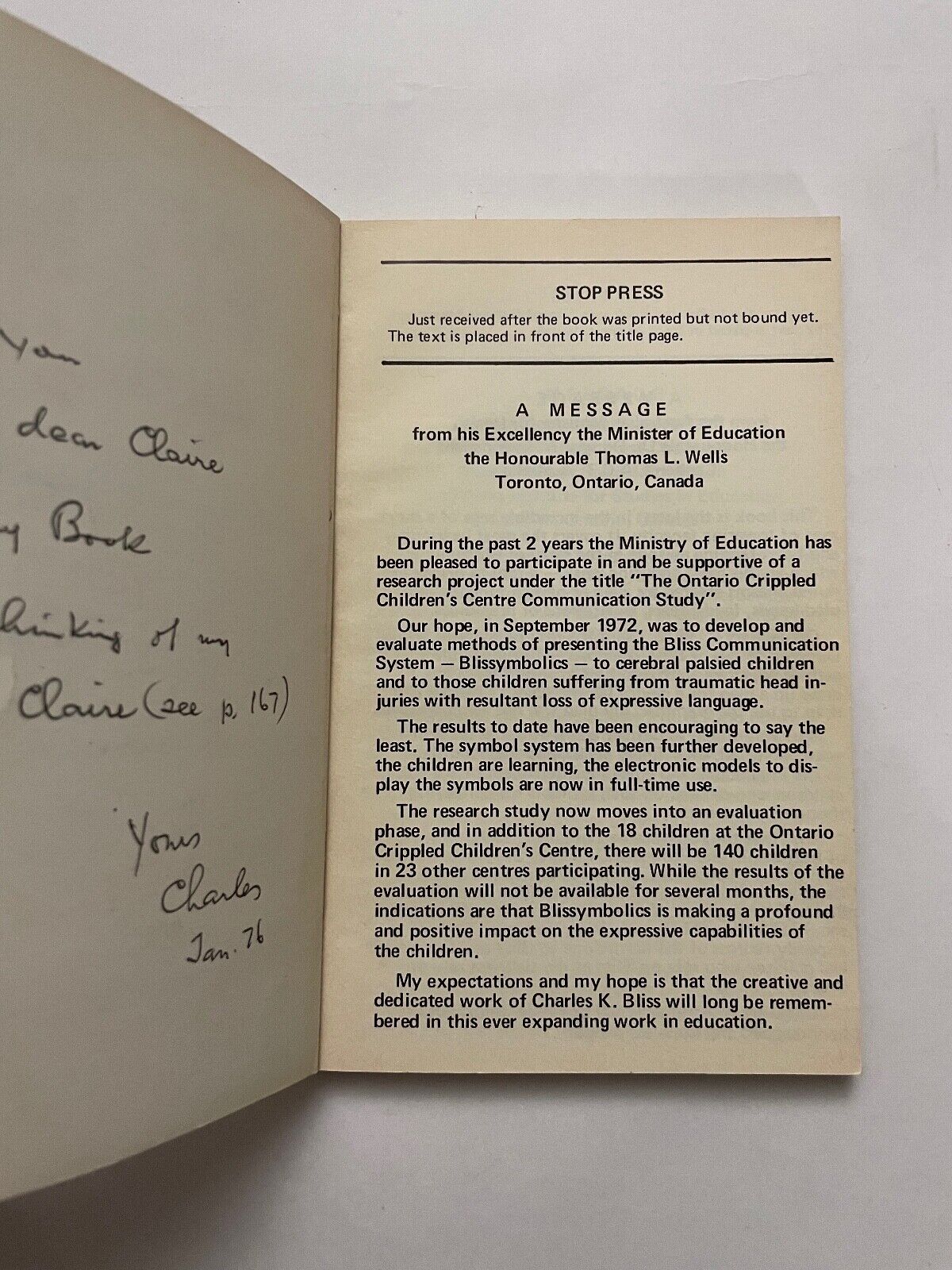 The Book to the Film Mr Symbol Man by Charles K Bliss (SIGNED) Paperback, 1975