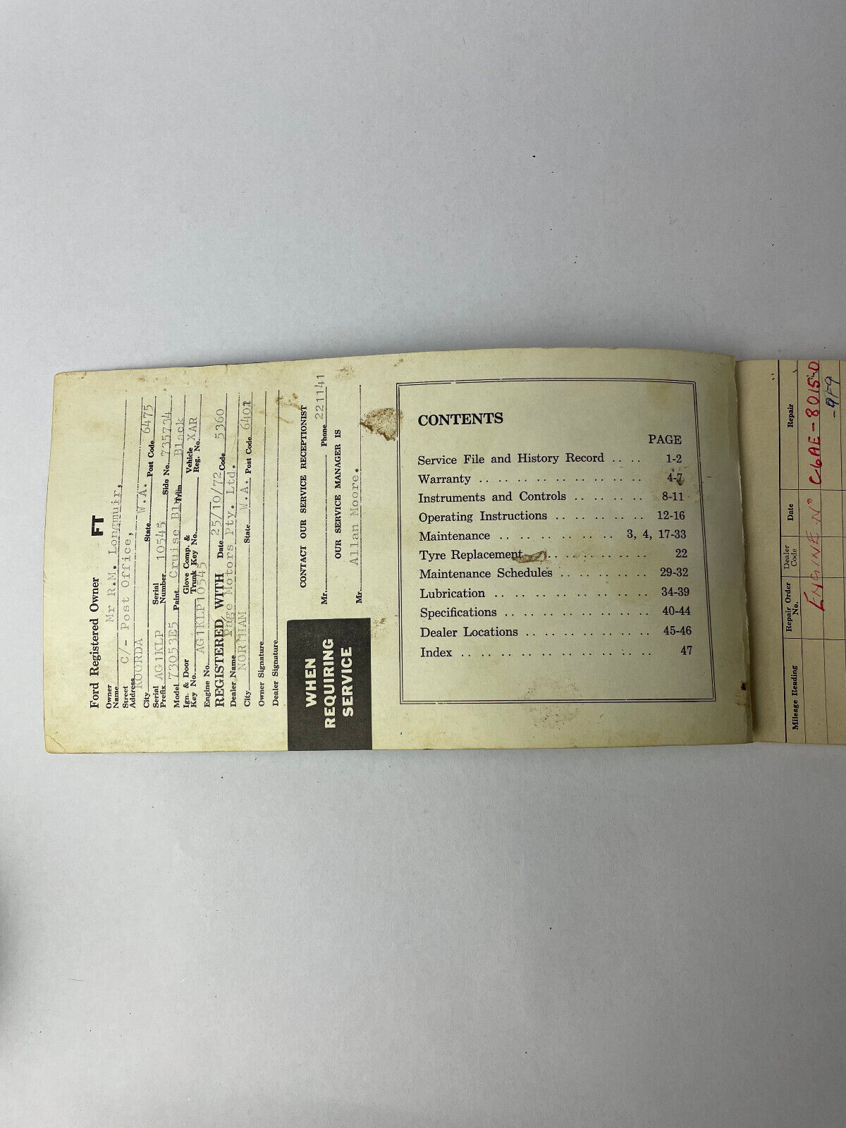Ford Truck Operators Manual F Series Genuine Unused Australian