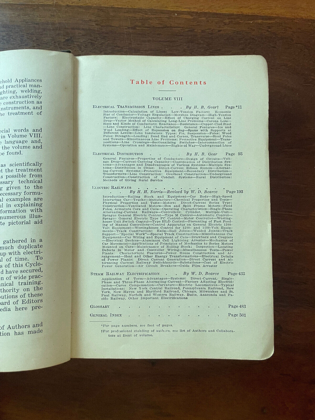 Cyclopedia of Applied Electricity Vol VIII 8 1920 Power Trans. Railway Index