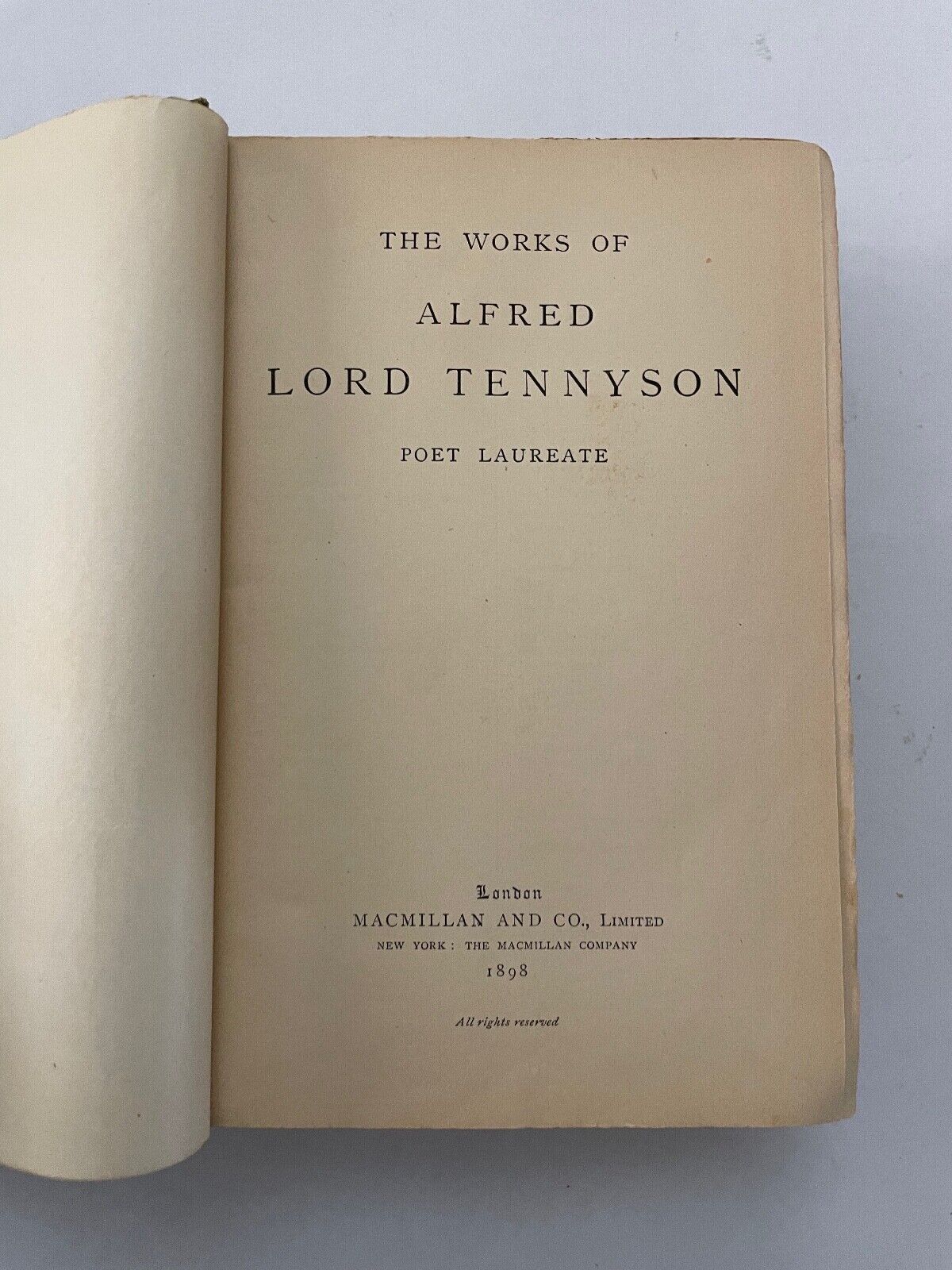 The Complete Works of Alfred Lord Tennyson 1898