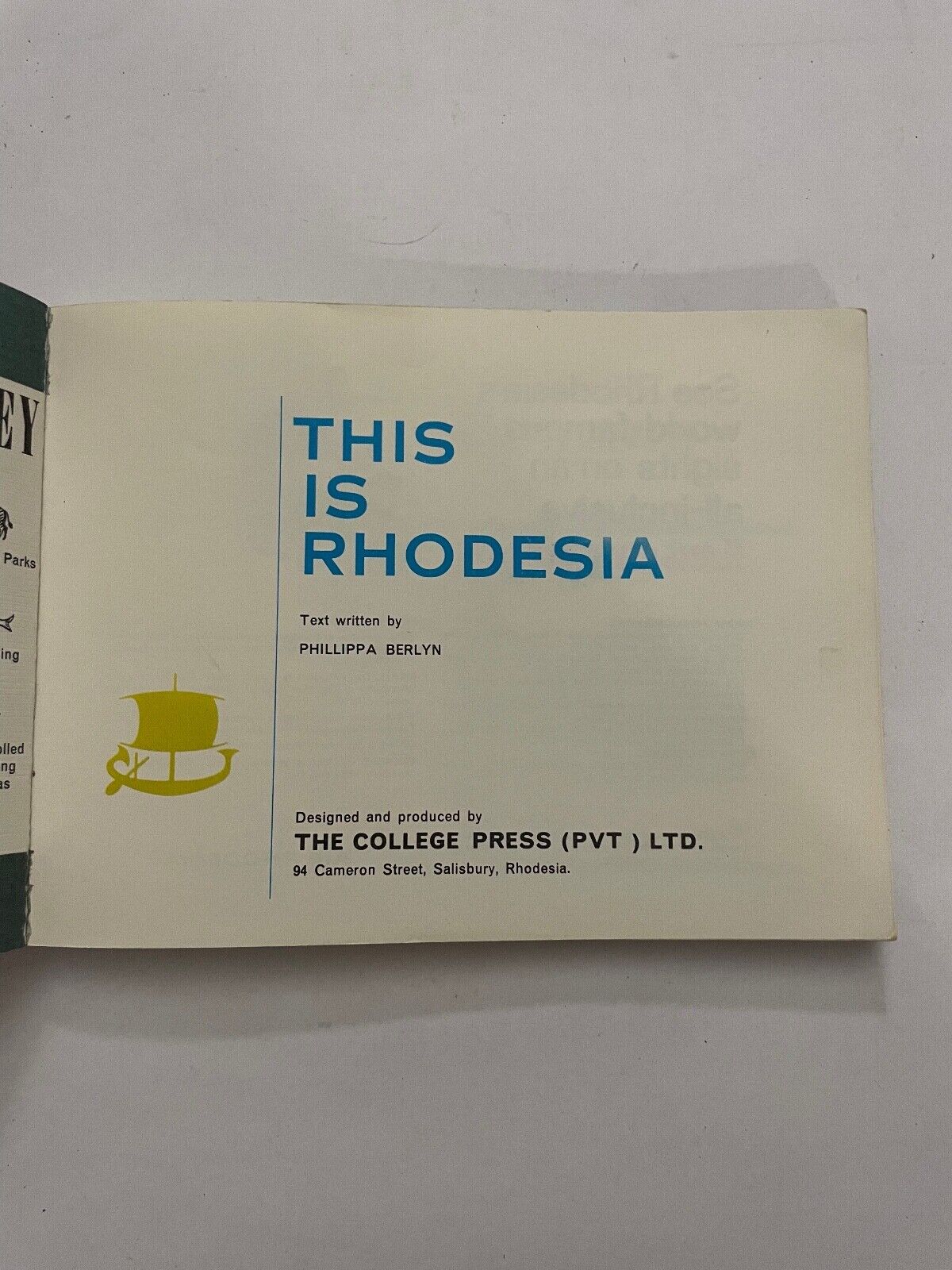 This is Rhodesia by Berlyn, Phillippa Published by College, 1969