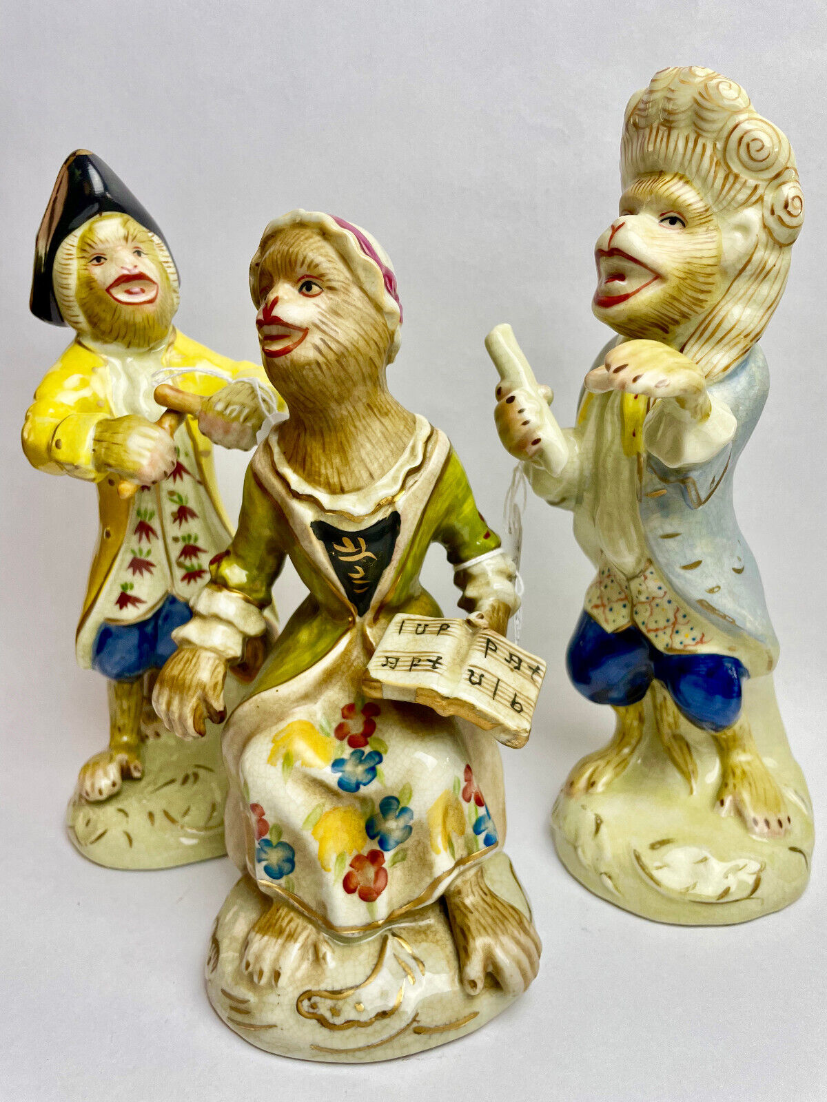 Reproduction German Pottery Monkey Band Members