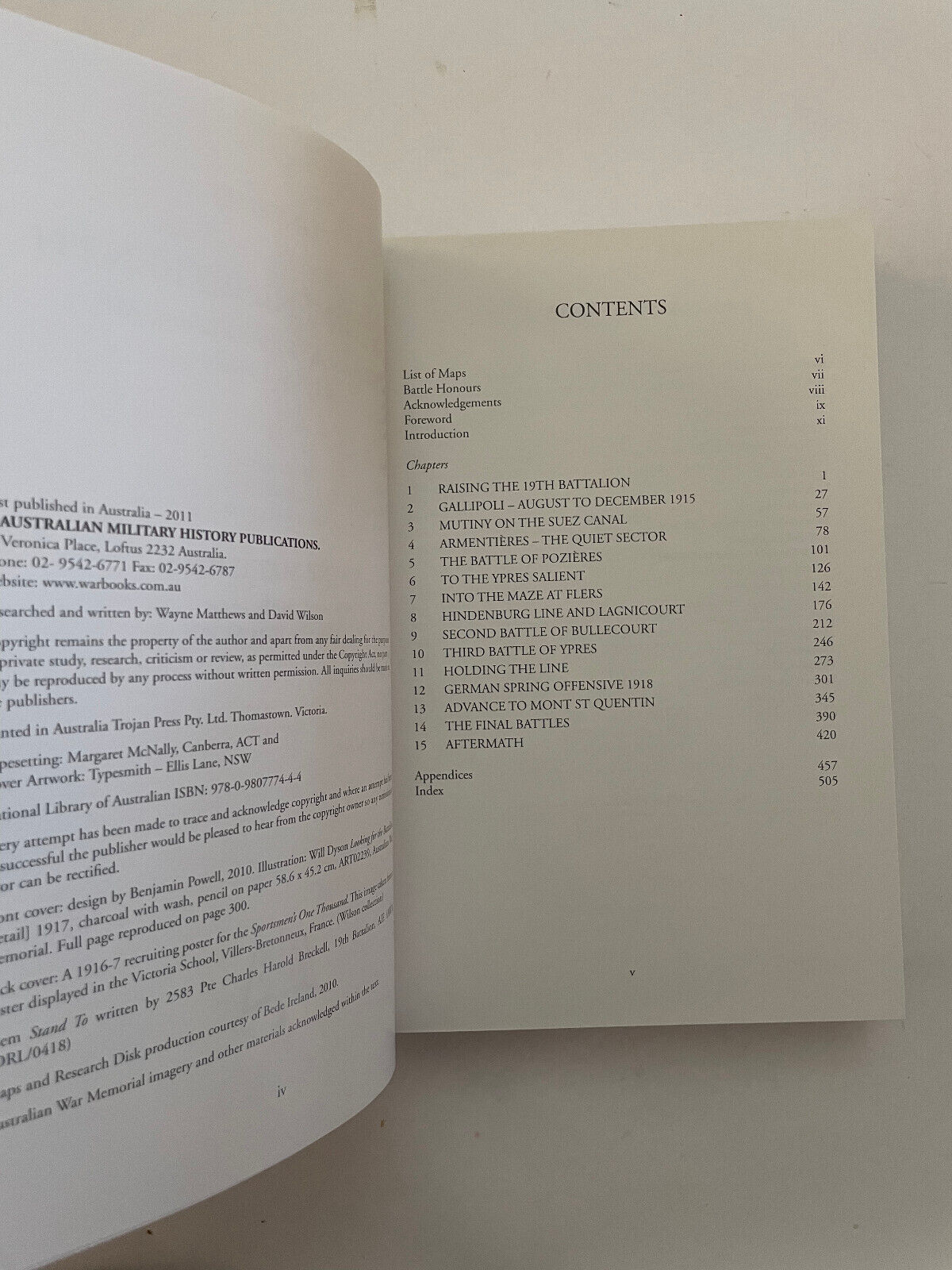 Fighting Nineteenth History Of The 19th Inf Battalion AIF 1915-1918 David Wilson