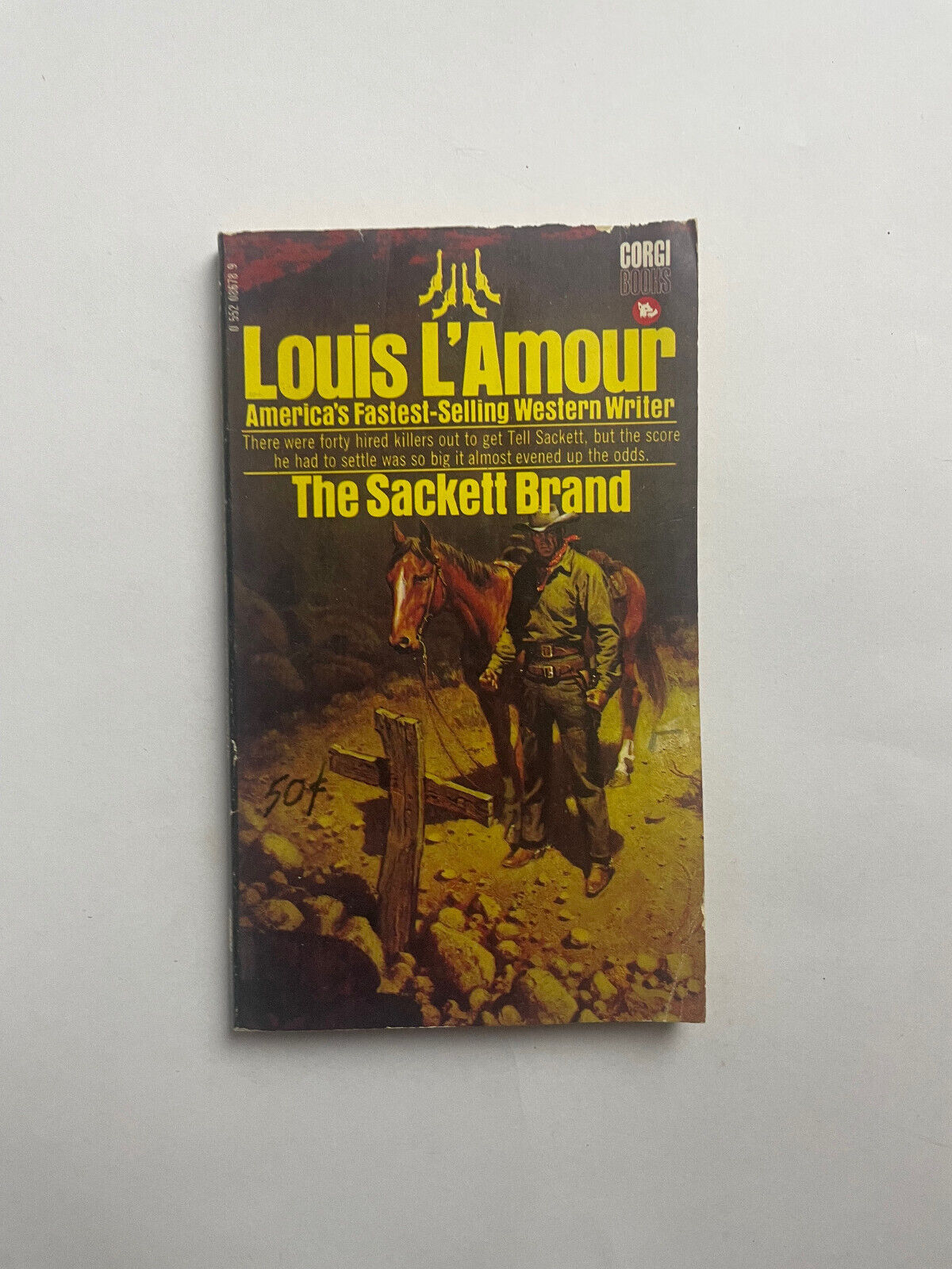 Four Vintage Louis L'Amour Western Paperbacks Dark Canyon, Key Lock Man, Sackett