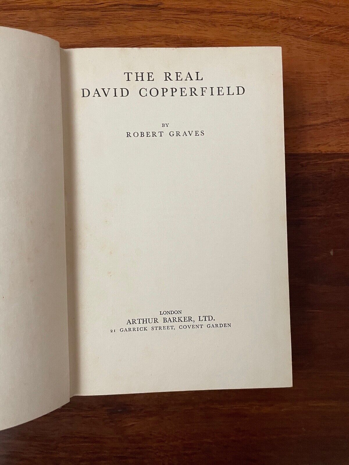 The Real David Copperfield by Robert Graves (Hardcover, 1933) 1st edition