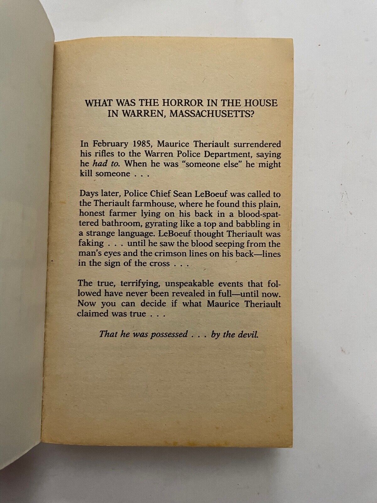 Satan's Harvest by Michael Lasalandra (Paperback / softback, 1990)