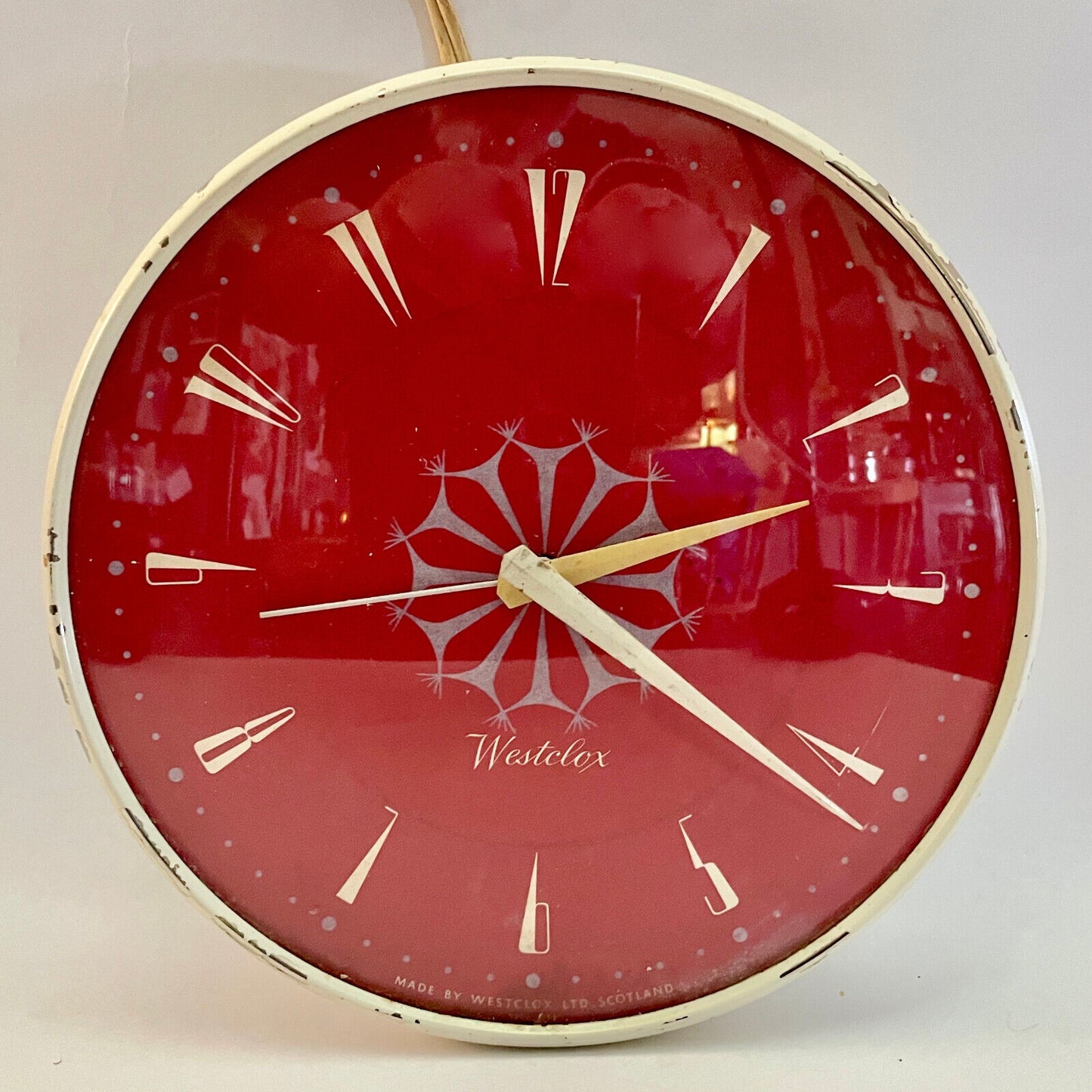 Retro Red Westclox Clock 1950s
