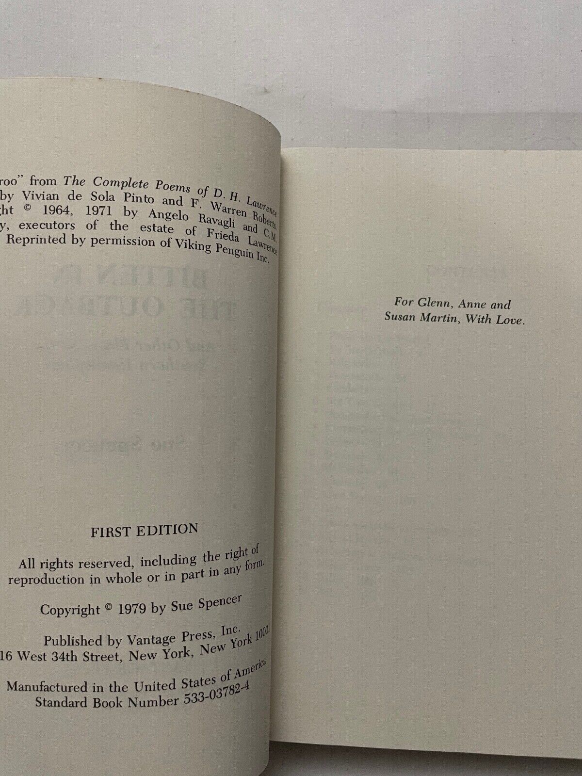 Bitten in the Outback by Sue Spencer (SIGNED)