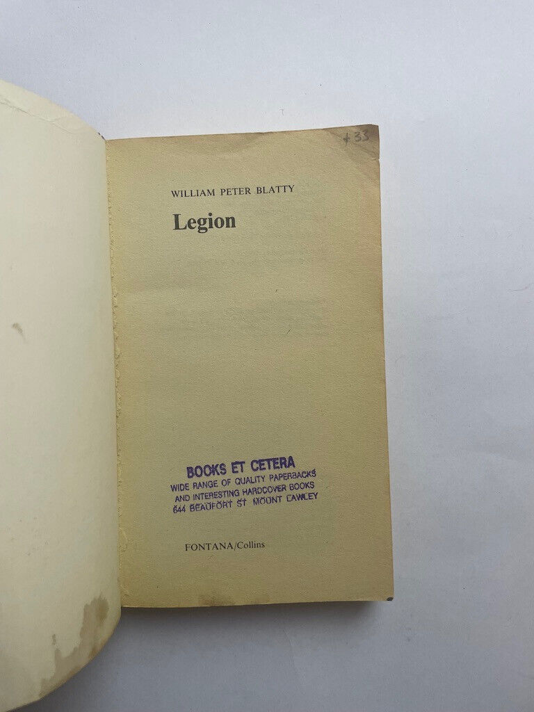 Legion, Blatty, William Peter