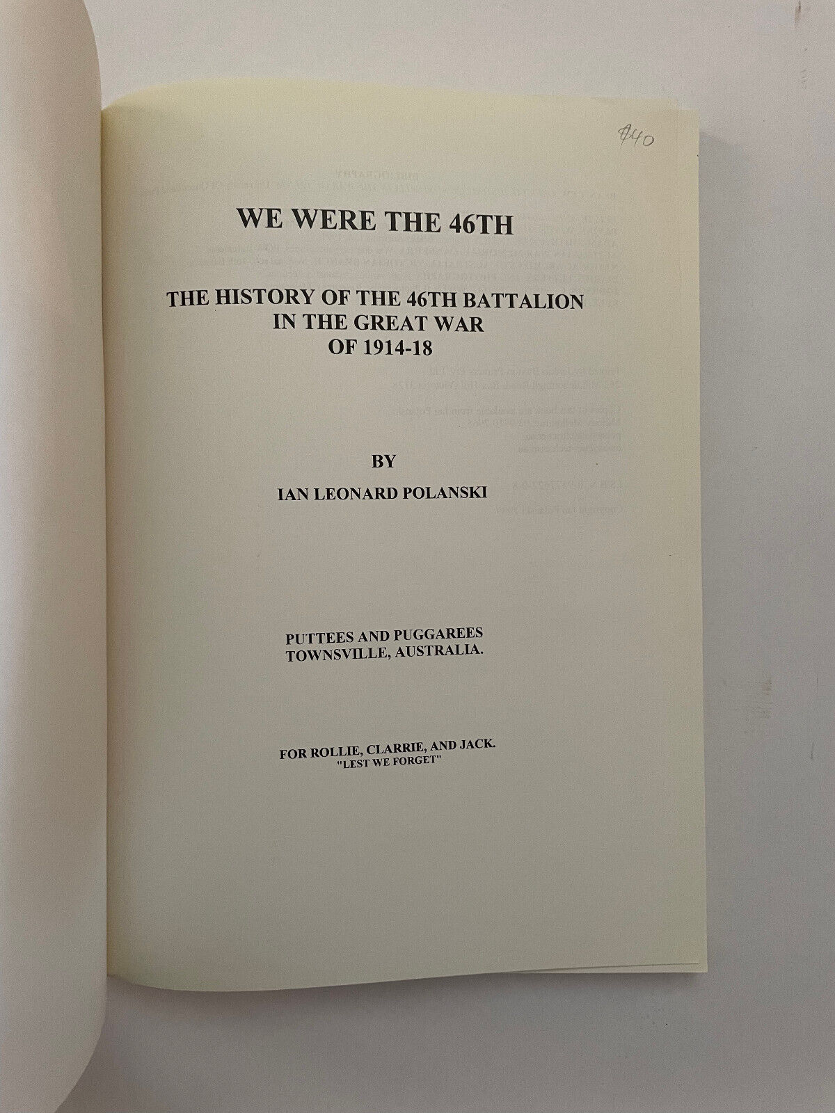 We Were The 46th (1st Edition)