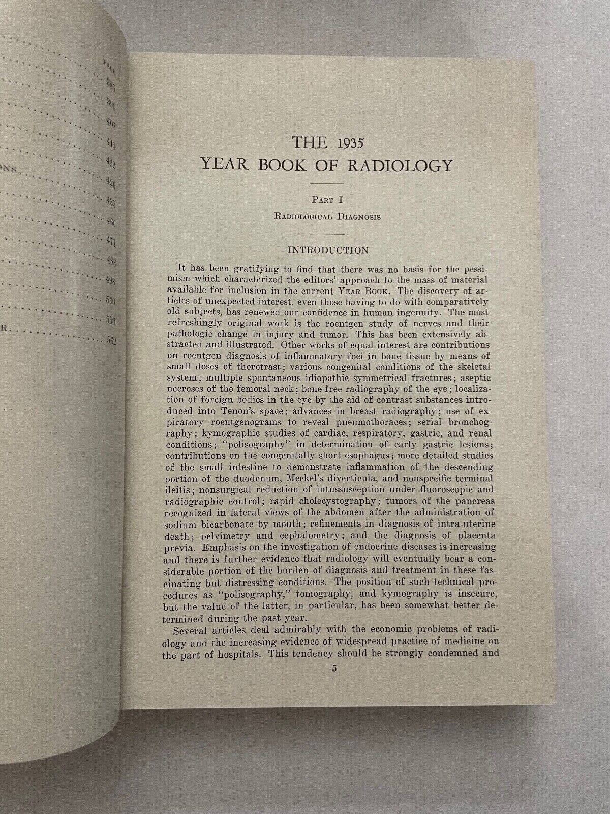1935 Year Book of Radiology by Charles Waters and ira Kaplan