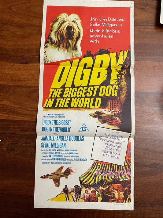 DIGBY THE BIGGEST DOG IN THE WORLD Original 1973 Daybill Movie poster