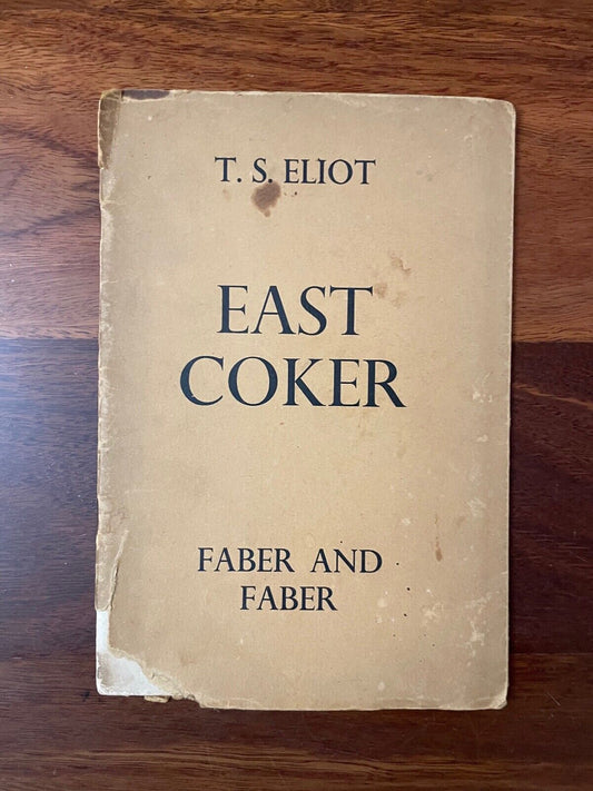 East Coker by T S Eliot (Faber & Faber Softcover, 1940)