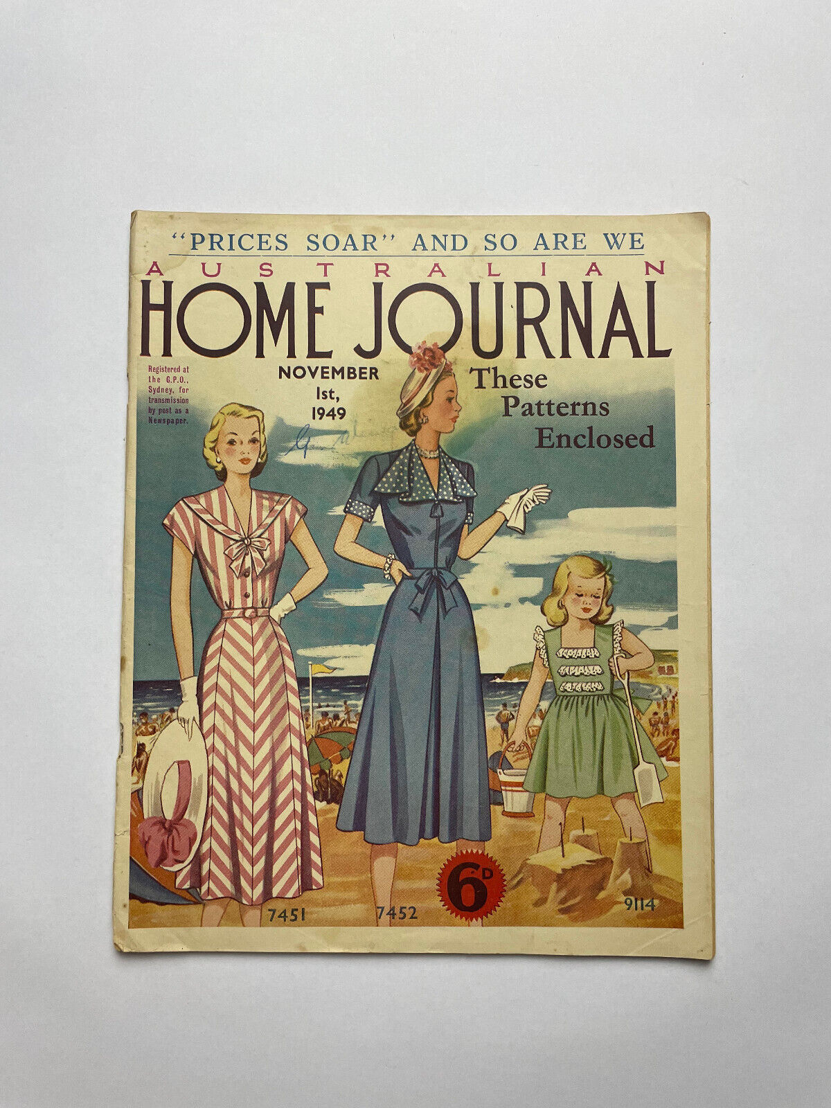 Australian Home Journal, November 1st 1949, with patterns, vintage