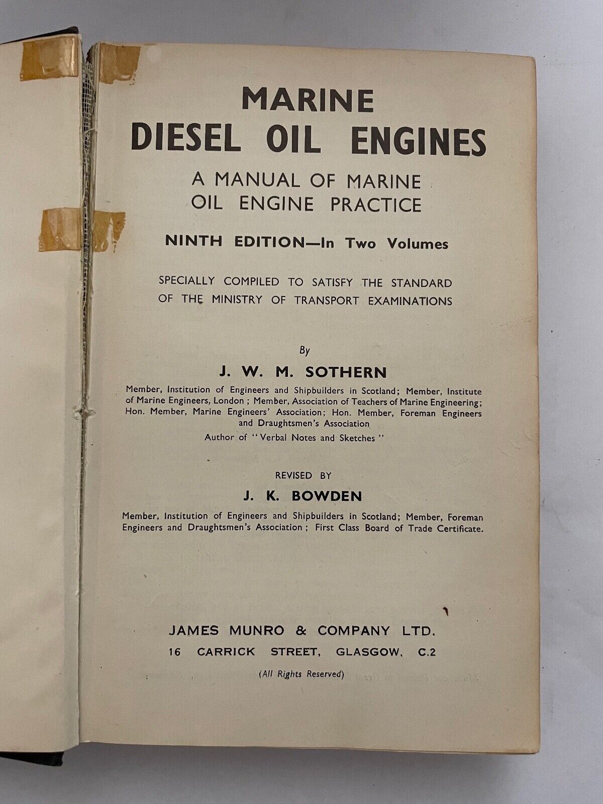 Marine Diesel Engines by Southern 9th edition