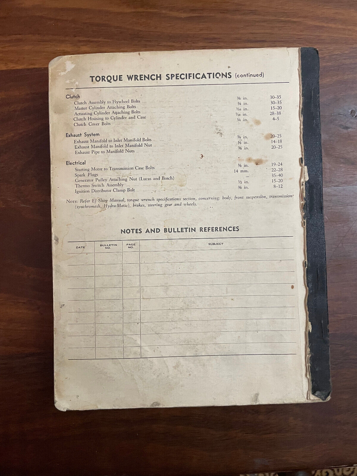 Genuine Holden EJ EH Shop Manual General Motors GMH