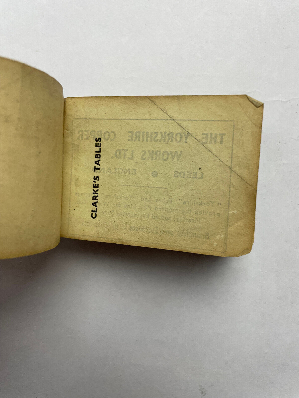 Clarke's Tables A Pocket-Book of Tables & Memoranda for Plumbers, Builders etc