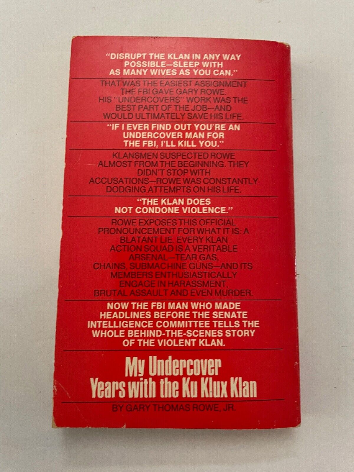 My Undercover Years with the Ku Klux Klan by Gary Thomas Howe (Paperback, 1976)