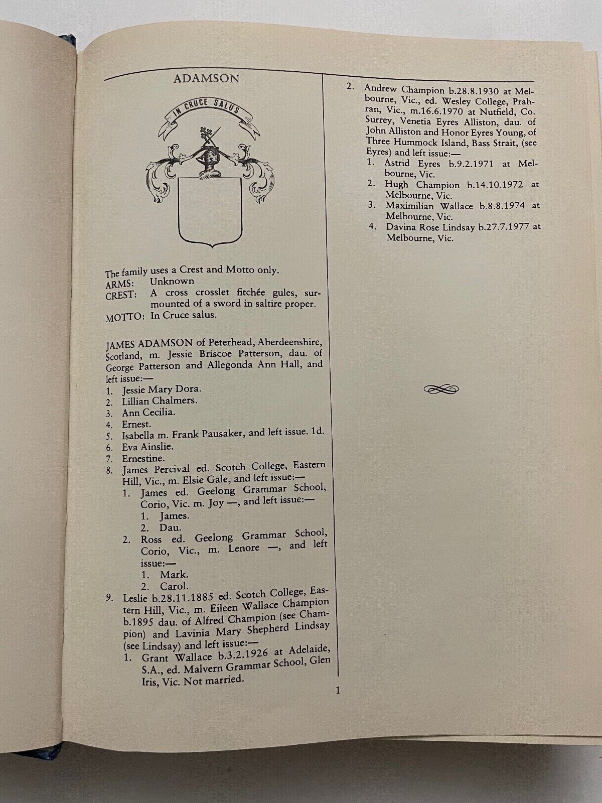 Leask's Australian Genealogies (Hardcover, 1979)