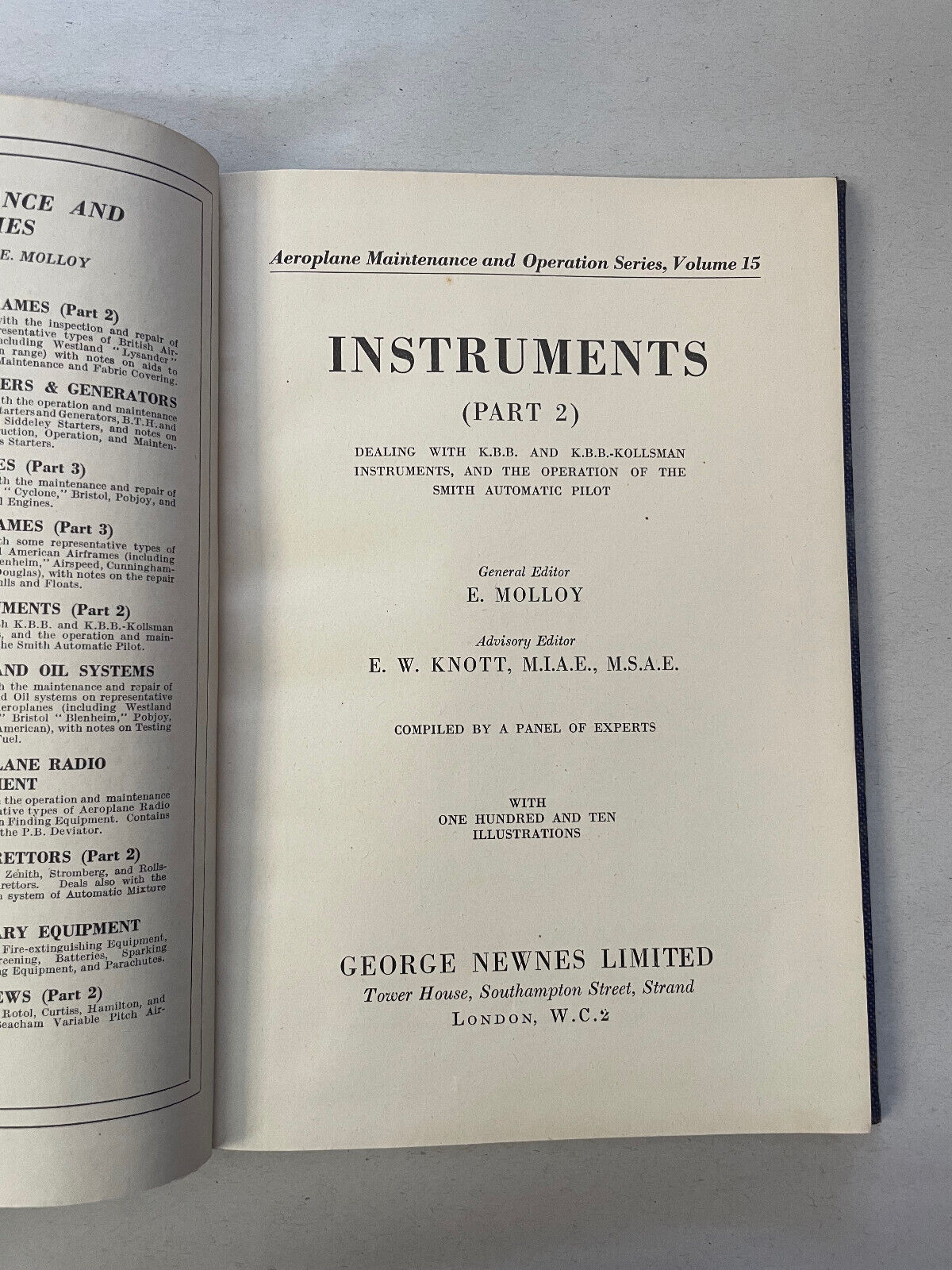 AEROPLANE MAINTENANCE AND OPERATION SERIES, Magnetos, Instruments 2, Generators