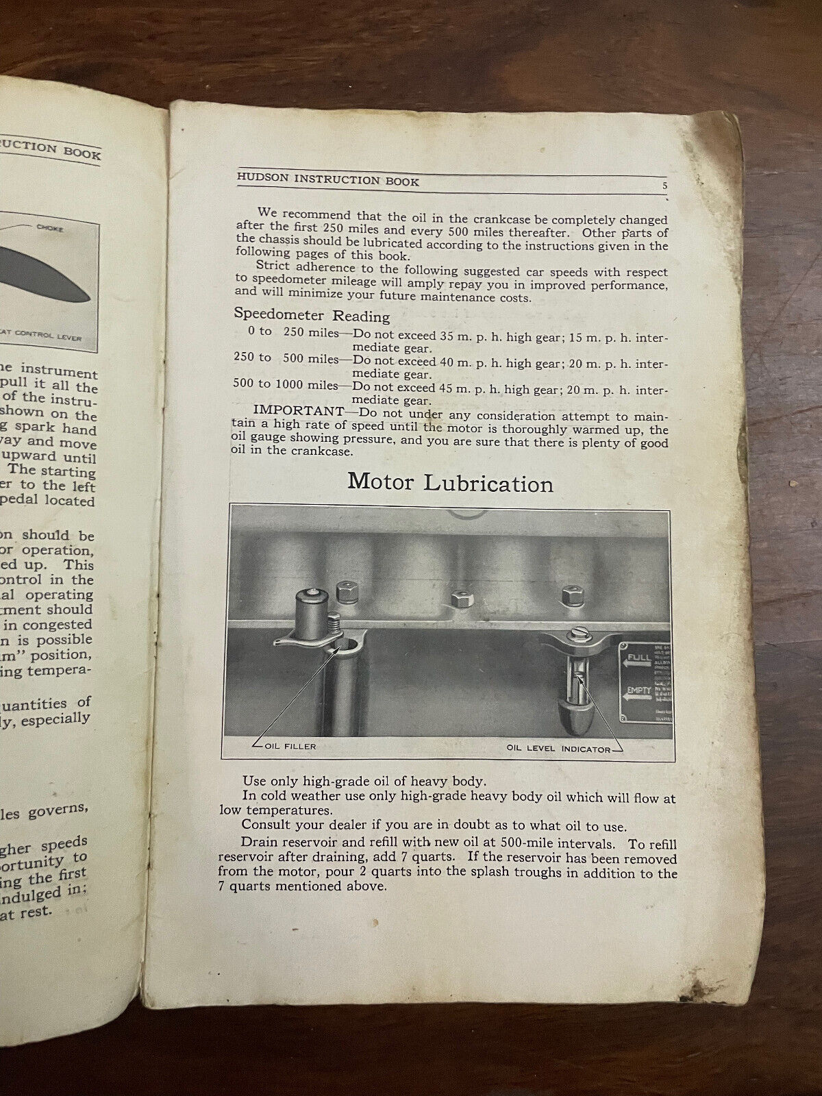 Original 1925 Hudson Super-Six Parts List