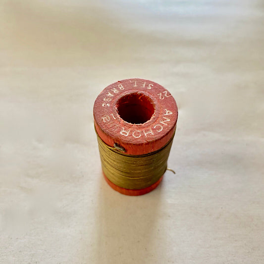 ANCHOR 26 BRASS FLY TYING WIRE = 2 OUNCE FULL WOODEN SPOOL