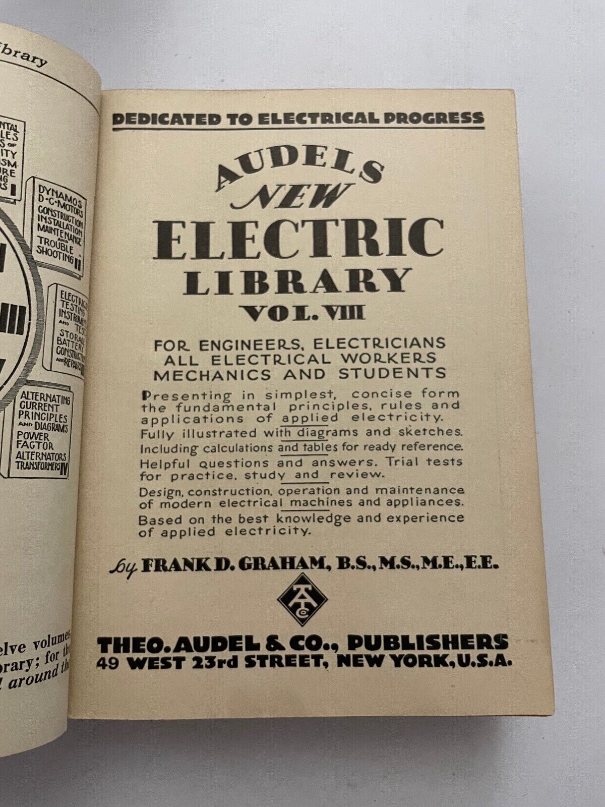 Audel's Electric Library Vol VIII