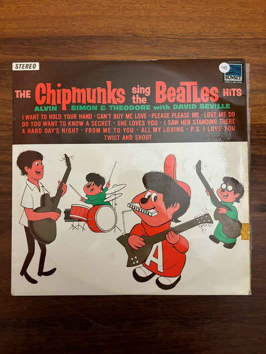 THE CHIPMUNKS SING THE BEATLES ALBUM VINYL RECORD  RARE