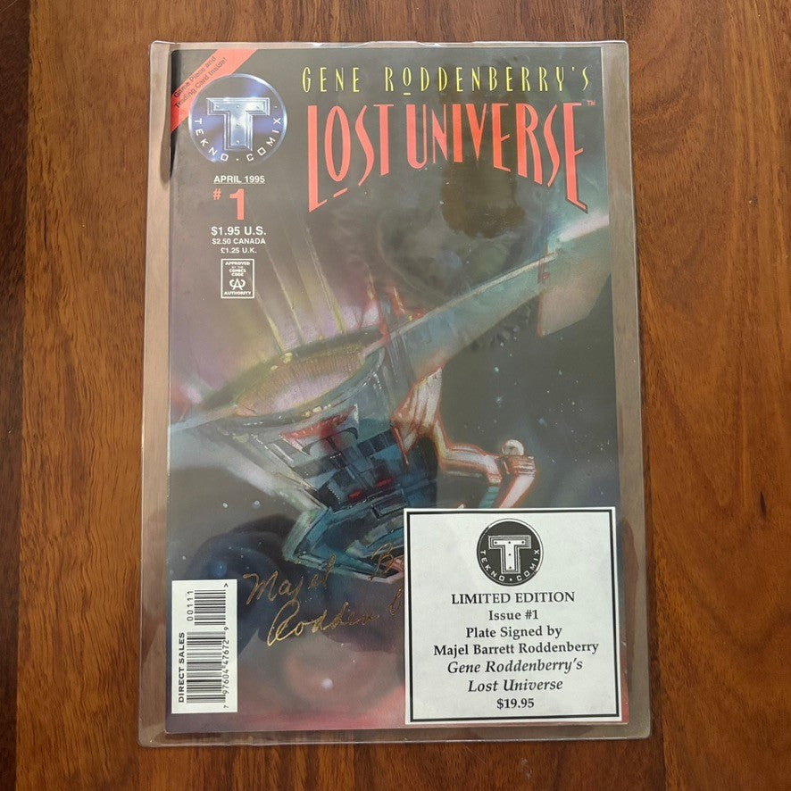 Gene Rodden Gene Roddenberry's Lost Universe #1 (1995) signed Majel Barrett Rodden ...