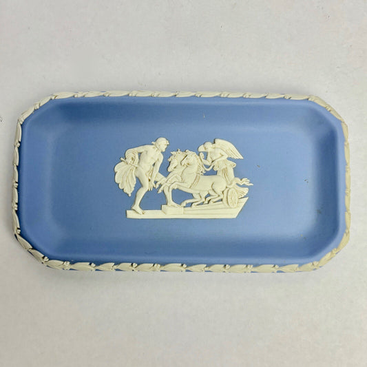 Antique Wedgwood Blue Rectangular Plate