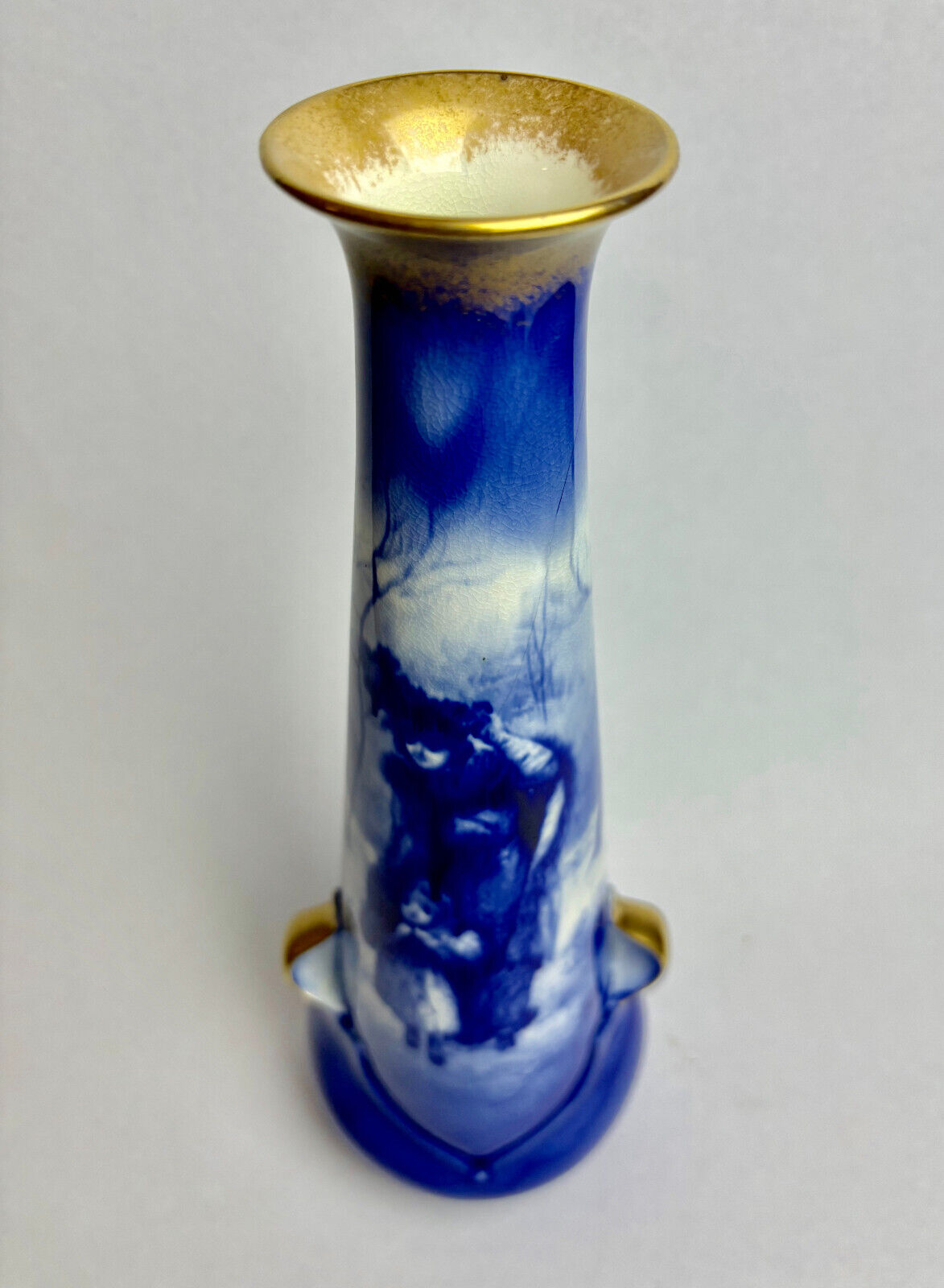 Royal Doulton Blue Mother & Child Vase