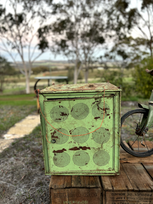 Round Vintage Coolgardie Meat Safe 48cm high