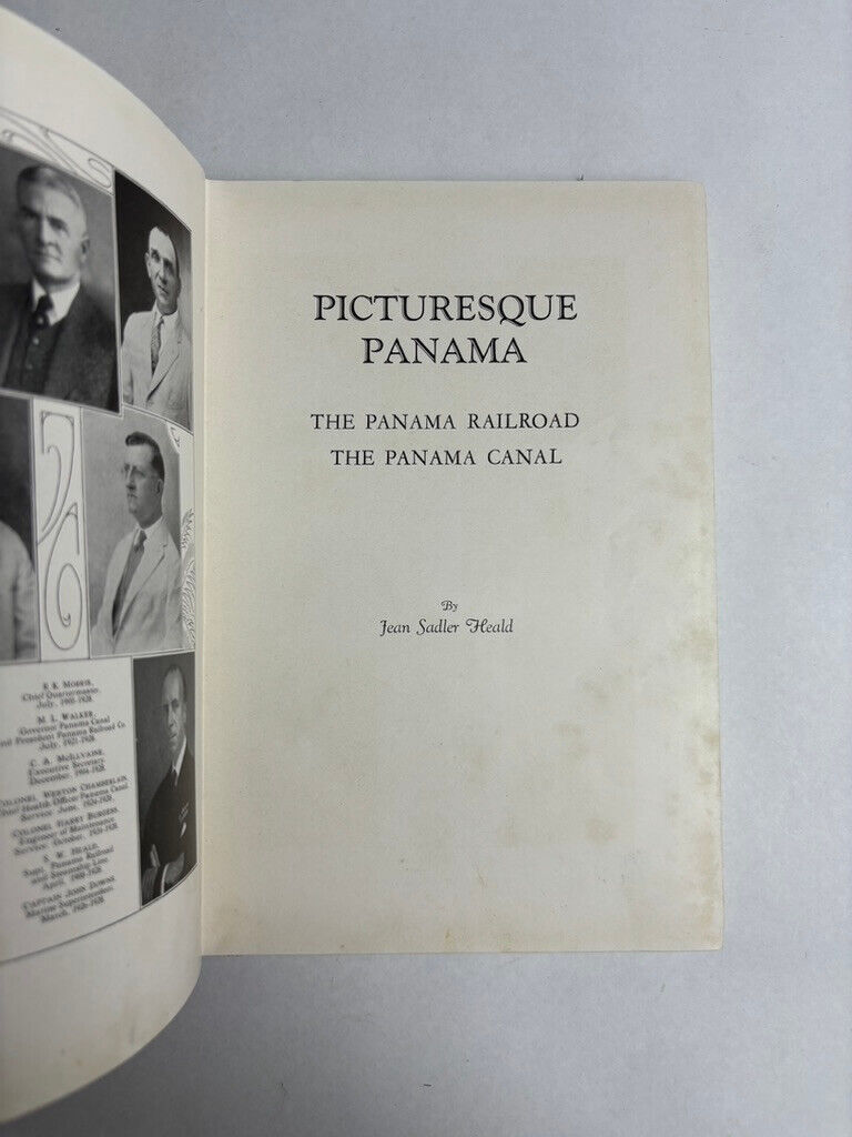 Picturesque Panama  The Panama Railroad The Panama Canal, Heald, Hardcover Map