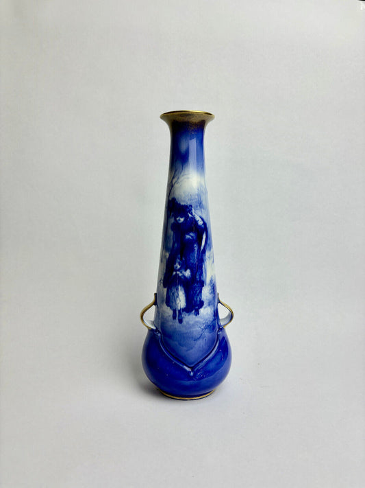 Royal Doulton Blue Mother & Child Vase