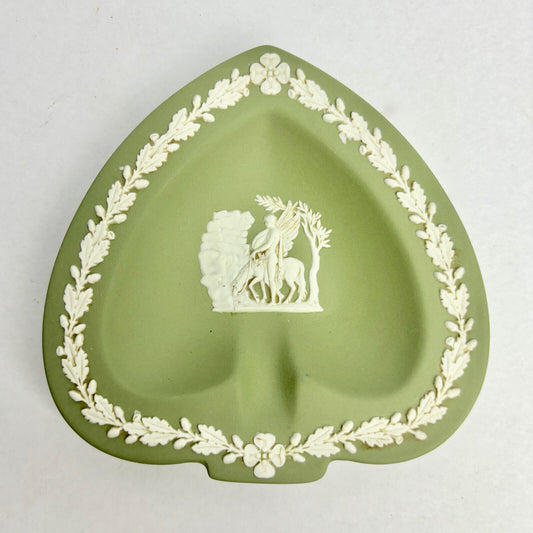 Antique Wedgwood Green Heart Plate
