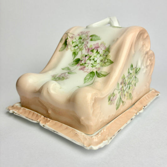 Pink Large Victorian Cheese Dish and Cover