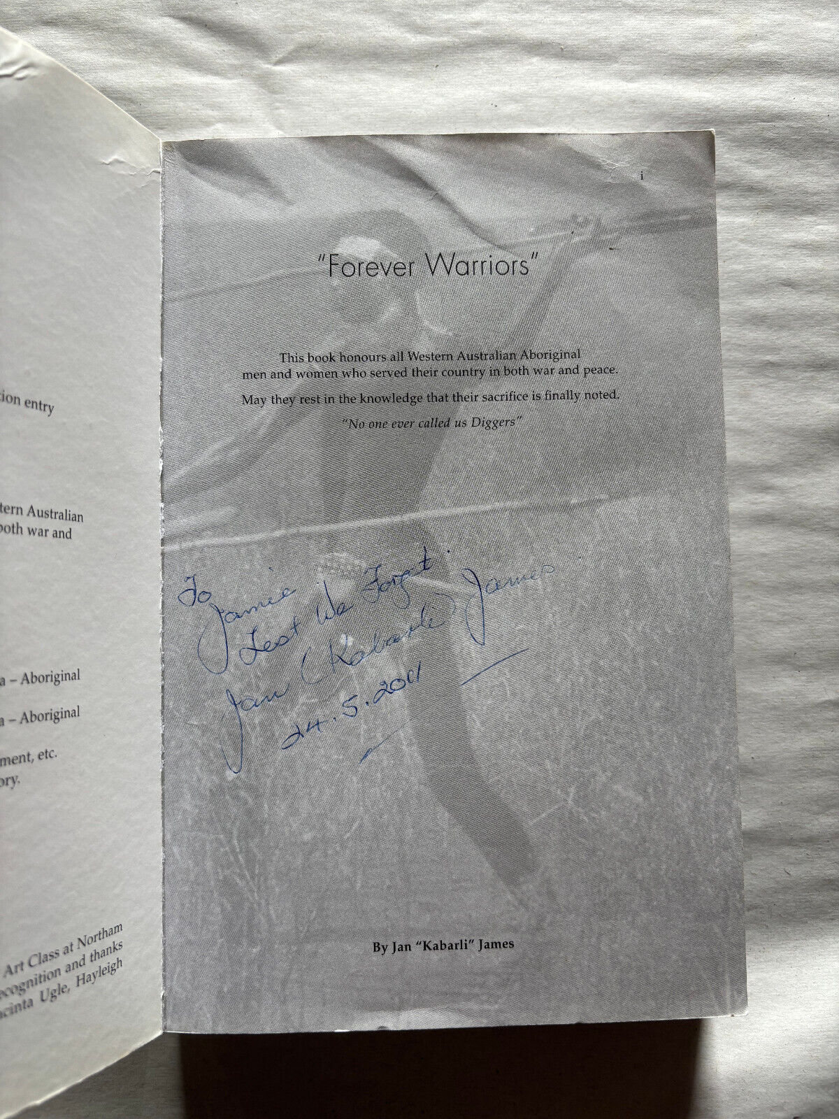 Forever Warriors: This Book Honours All Western Australian Indigenous (signed)