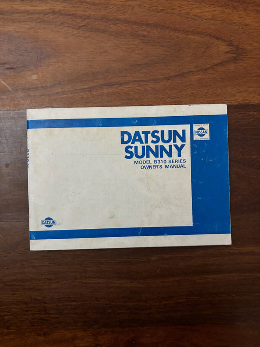 1980 Datsun Sunny Model B310 Series Owners Manual