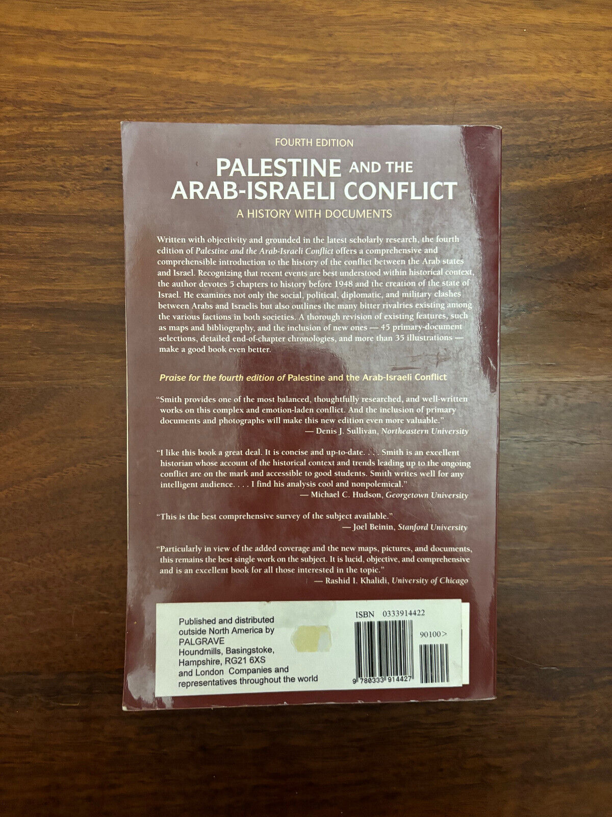 Palestine and the Arab-Israeli Conflict, Fourth Edition: A History with...